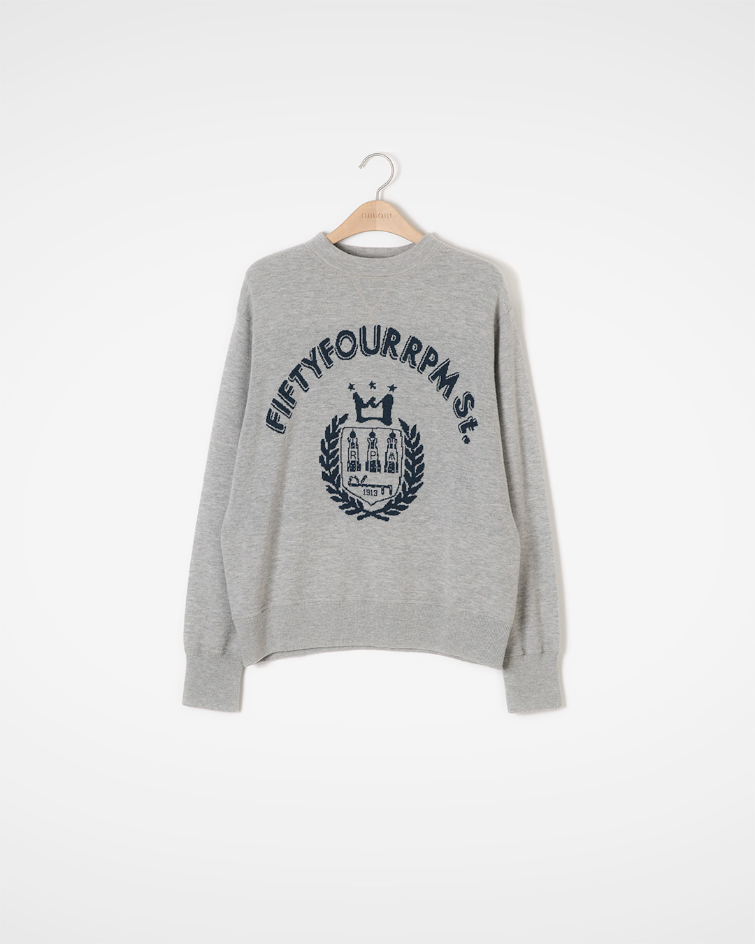 A touch of vintage mood, something you reach for every day<br> cotton collegiate crew sweatshirt